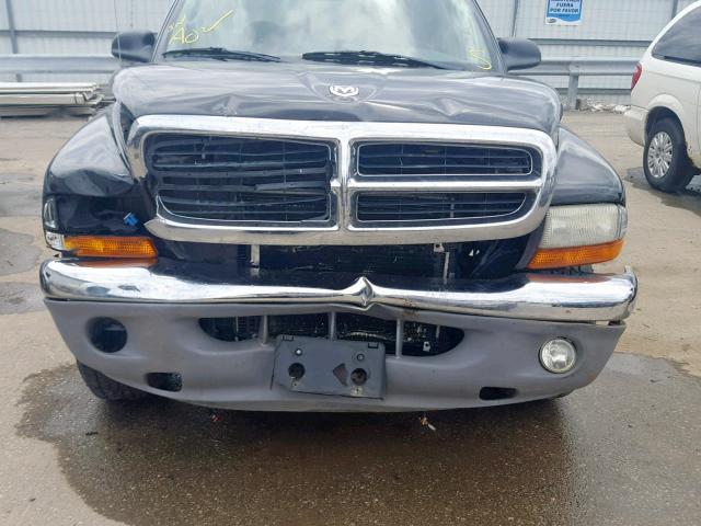 1D7HG48NX4S751645 - 2004 DODGE DAKOTA QUA BLACK photo 9