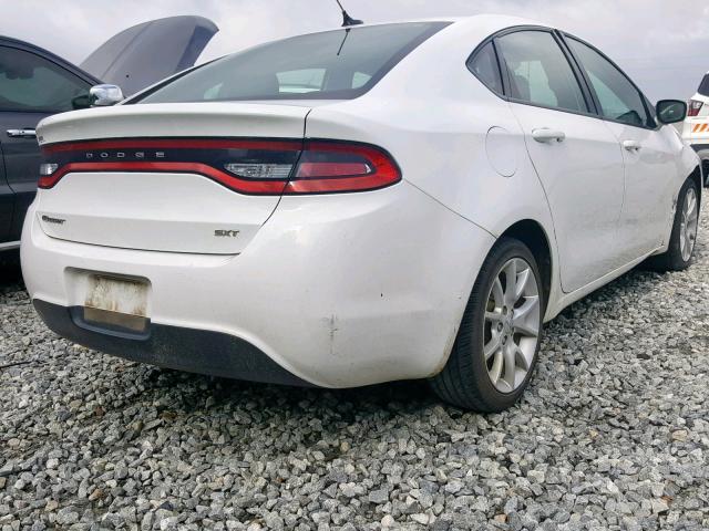 1C3CDFBA7DD233287 - 2013 DODGE DART SXT WHITE photo 4