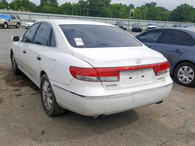 KMHFC46F66A055622 - 2006 HYUNDAI AZERA SE WHITE photo 3