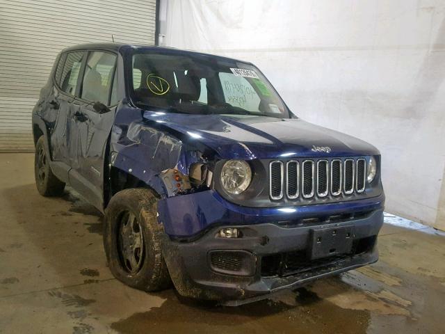 ZACCJBAW6GPC57743 - 2016 JEEP RENEGADE S BLUE photo 1