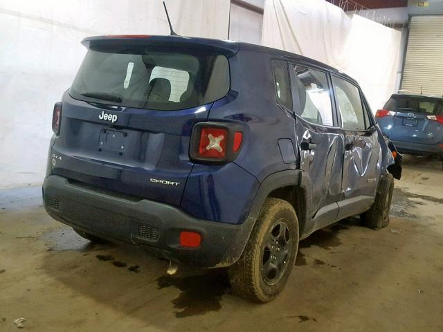 ZACCJBAW6GPC57743 - 2016 JEEP RENEGADE S BLUE photo 4