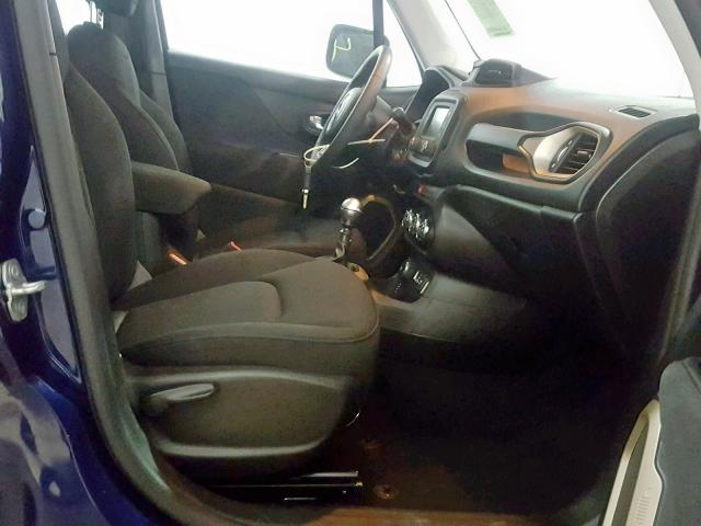 ZACCJBAW6GPC57743 - 2016 JEEP RENEGADE S BLUE photo 5