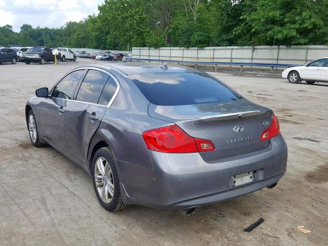 JN1CV6AR3BM410997 - 2011 INFINITI G37 GRAY photo 3