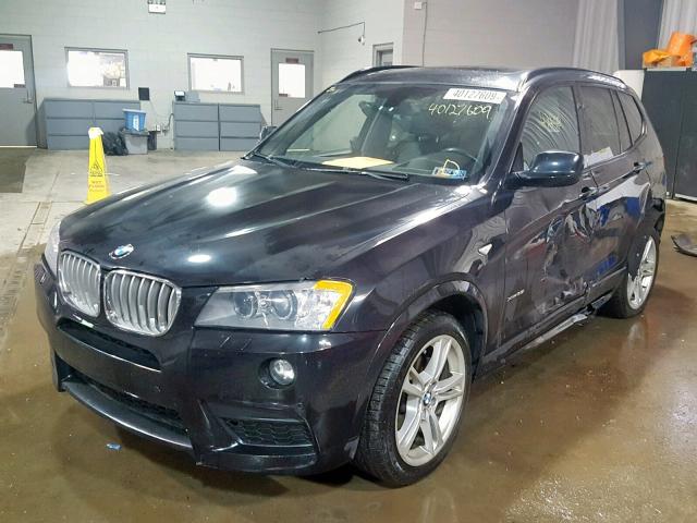 5UXWX7C51E0E82170 - 2014 BMW X3 XDRIVE3 BLACK photo 2