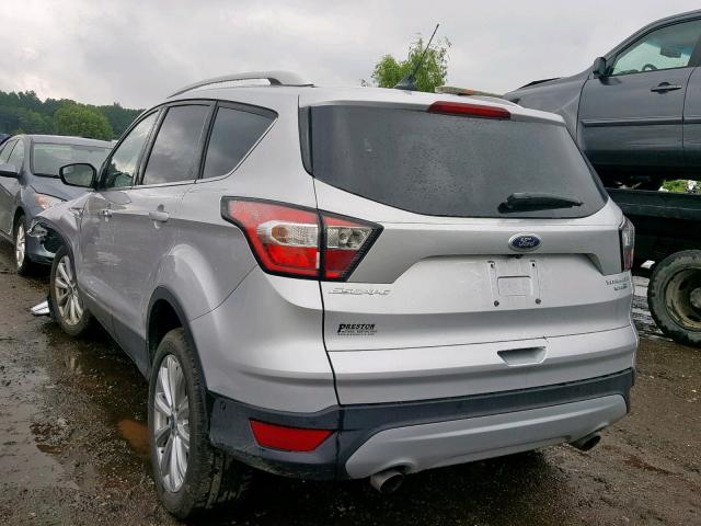 1FMCU9J91JUB80906 - 2018 FORD ESCAPE TIT SILVER photo 3