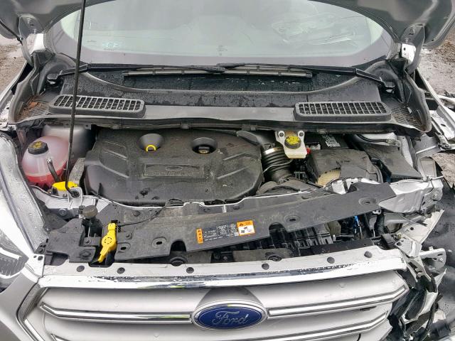 1FMCU9J91JUB80906 - 2018 FORD ESCAPE TIT SILVER photo 7