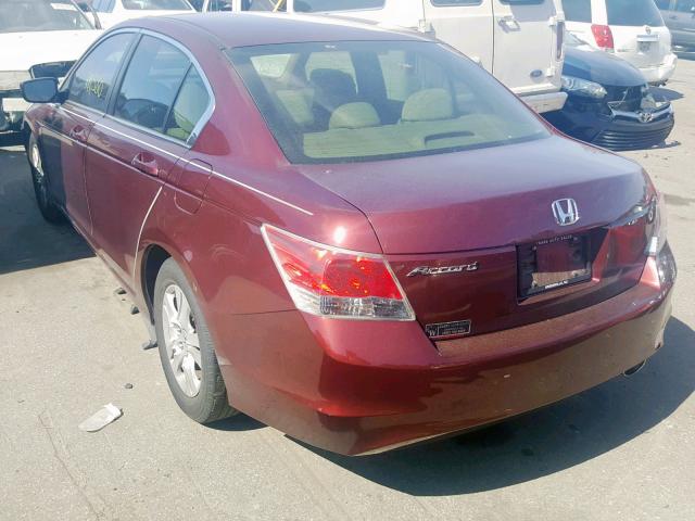 1HGCP264X9A184404 - 2009 HONDA ACCORD LXP BURGUNDY photo 3