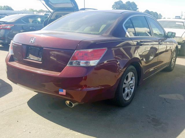 1HGCP264X9A184404 - 2009 HONDA ACCORD LXP BURGUNDY photo 4