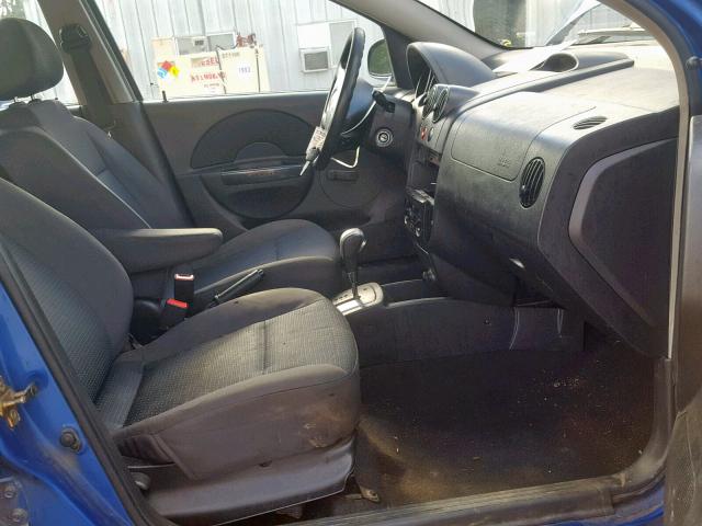 KL1TD66617B715679 - 2007 CHEVROLET AVEO BASE Көк фото 5