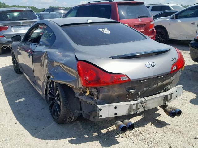 JNKCV64E68M119813 - 2008 INFINITI G37 BASE GRAY photo 3