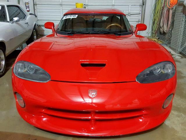 1B3ER65EX1V704926 - 2001 DODGE VIPER RT-1 RED photo 9