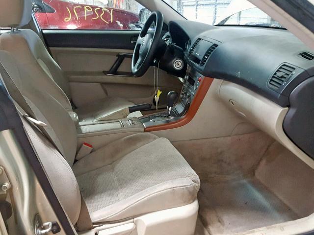 4S4BP61C357346411 - 2005 SUBARU LEGACY OUT TAN photo 5