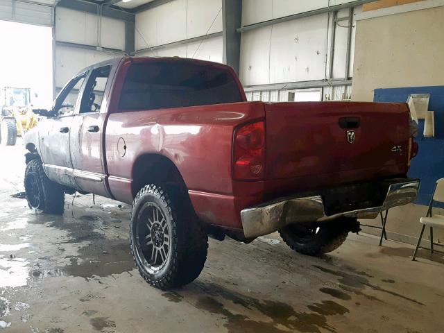 3D7KS28C87G729436 - 2007 DODGE RAM 2500 S ბურგუნდია ფოტო 3