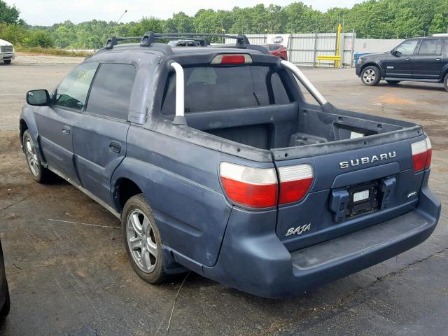 4S4BT62CX57100143 - 2005 SUBARU BAJA SPORT BLUE photo 3