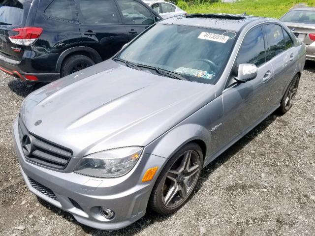 WDDGF77X69F302384 - 2009 MERCEDES-BENZ C 63 AMG GRAY photo 2