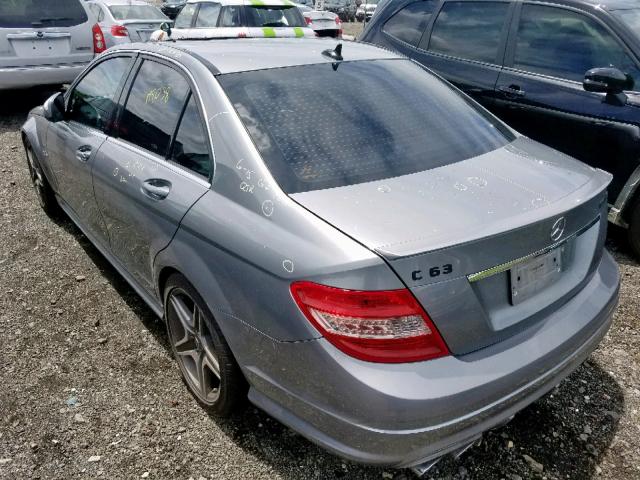 WDDGF77X69F302384 - 2009 MERCEDES-BENZ C 63 AMG GRAY photo 3