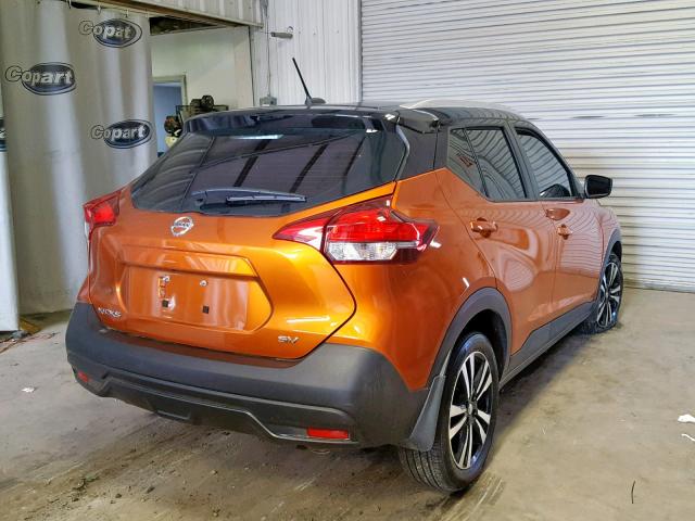 3N1CP5CU8JL521205 - 2018 NISSAN KICKS S ORANGE photo 4