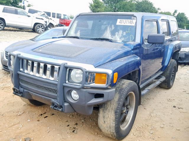 5GTDN136268160554 - 2006 HUMMER H3 BLUE photo 2