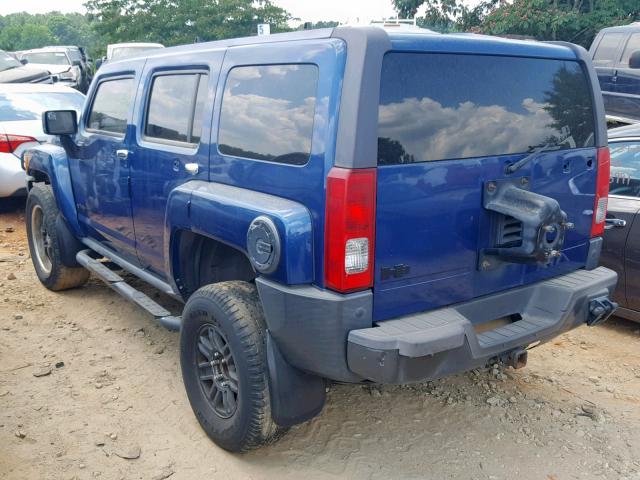 5GTDN136268160554 - 2006 HUMMER H3 BLUE photo 3