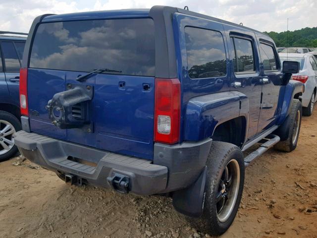 5GTDN136268160554 - 2006 HUMMER H3 BLUE photo 4