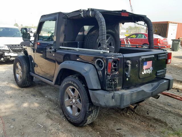 1J4FA24189L738236 - 2009 JEEP WRANGLER X BLACK photo 3