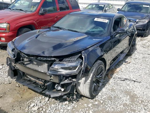 1G1FJ1R69H0194813 - 2017 CHEVROLET CAMARO ZL1 BLACK photo 2