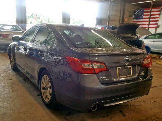 4S3BNAC64H3009410 - 2017 SUBARU LEGACY 2.5 GRAY photo 3