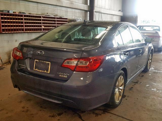 4S3BNAC64H3009410 - 2017 SUBARU LEGACY 2.5 GRAY photo 4