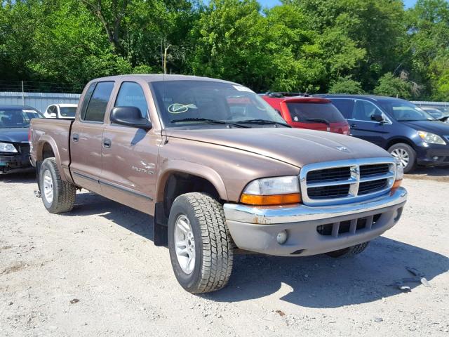 1B7GG2AN81S209699 - 2001 DODGE DAKOTA QUA BROWN photo 1