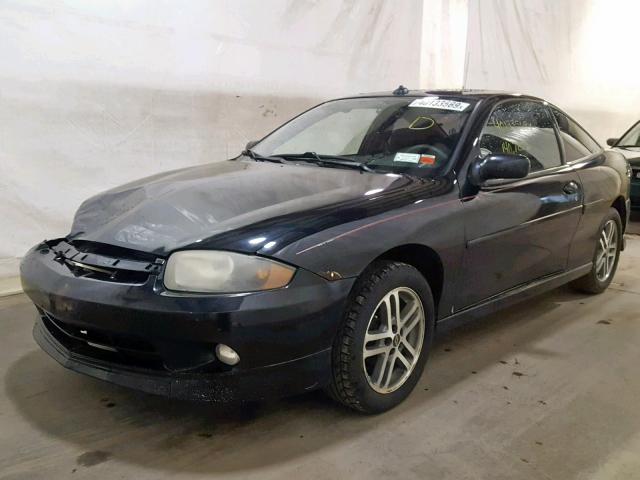 1G1JH14F137327674 - 2003 CHEVROLET CAVALIER L BLACK photo 2