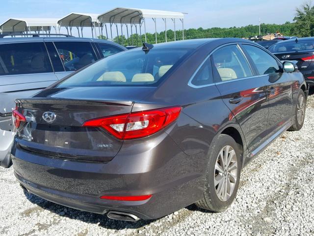 5NPE34AF4FH088408 - 2015 HYUNDAI SONATA SPO GRAY photo 4