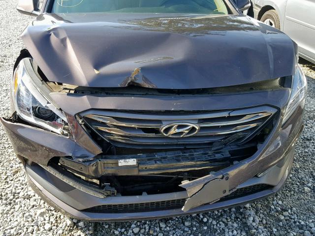 5NPE34AF4FH088408 - 2015 HYUNDAI SONATA SPO GRAY photo 9