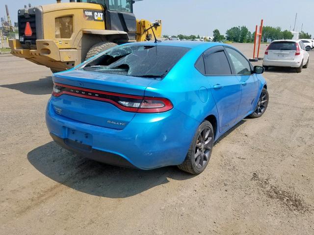 1C3CDFFA8GD823044 - 2016 DODGE DART SXT S BLUE photo 4