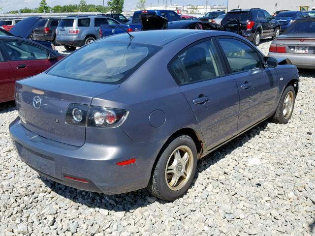 JM1BK12F671725861 - 2007 MAZDA 3 I GRAY photo 4