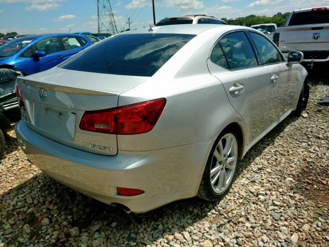 JTHBK262475036387 - 2007 LEXUS IS 250 SILVER photo 4