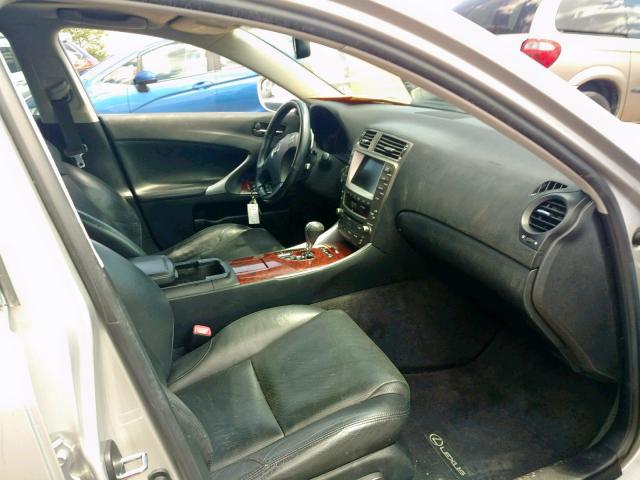 JTHBK262475036387 - 2007 LEXUS IS 250 SILVER photo 5