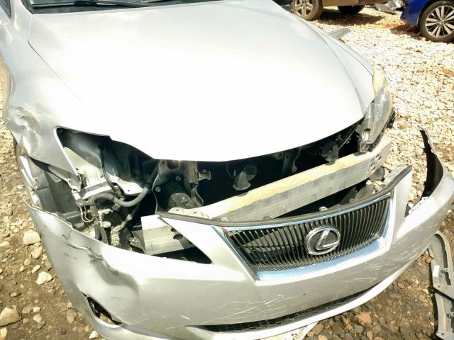 JTHBK262475036387 - 2007 LEXUS IS 250 SILVER photo 9