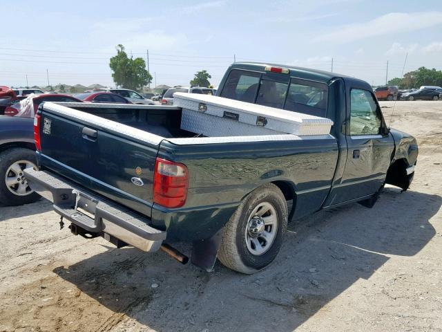 1FTYR10U42PA13992 - 2002 FORD RANGER GREEN photo 4