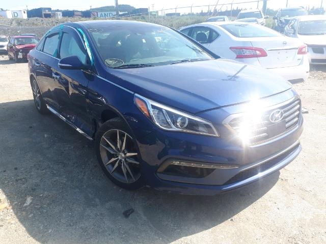 5NPE34AB0FH067035 - 2015 HYUNDAI SONATA SPO BLUE photo 1