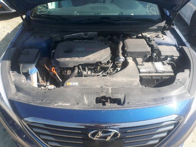 5NPE34AB0FH067035 - 2015 HYUNDAI SONATA SPO BLUE photo 7