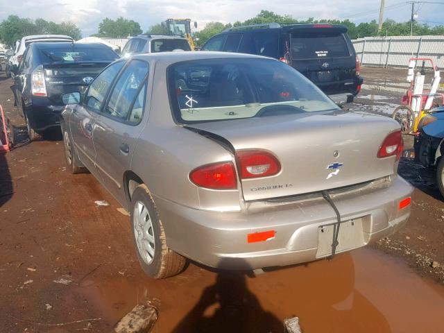 1G1JF524827252100 - 2002 CHEVROLET CAVALIER L GRAY photo 3