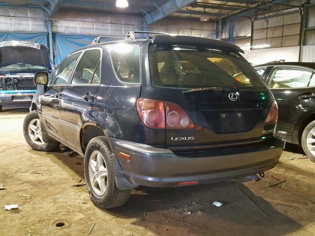 JT6HF10U1X0093249 - 1999 LEXUS RX 300 BLACK photo 3