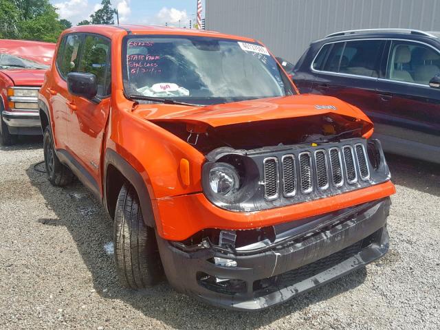 ZACCJBAB2JPJ56894 - 2018 JEEP RENEGADE S ნარინჯისფერი ფოტო 1