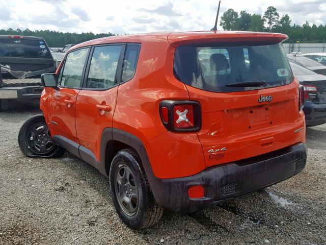 ZACCJBAB2JPJ56894 - 2018 JEEP RENEGADE S ნარინჯისფერი ფოტო 3