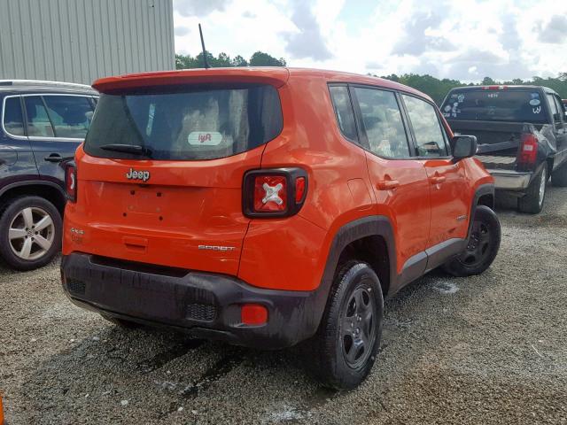 ZACCJBAB2JPJ56894 - 2018 JEEP RENEGADE S ნარინჯისფერი ფოტო 4