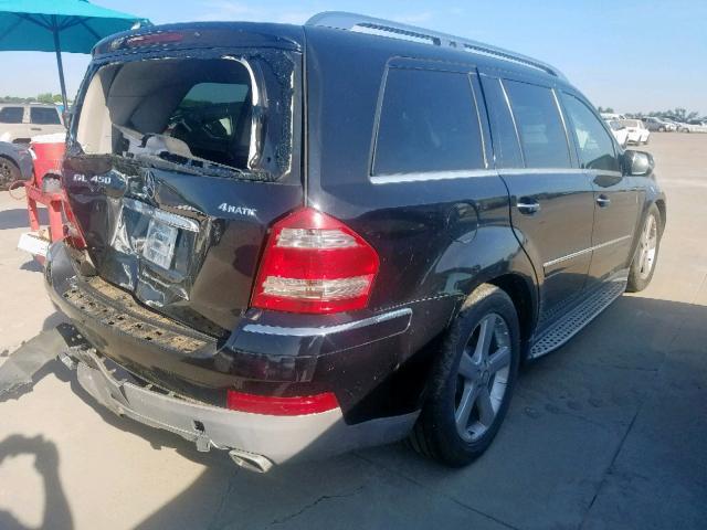 4JGBF71E89A460360 - 2009 MERCEDES-BENZ GL 450 4MA BLACK photo 4