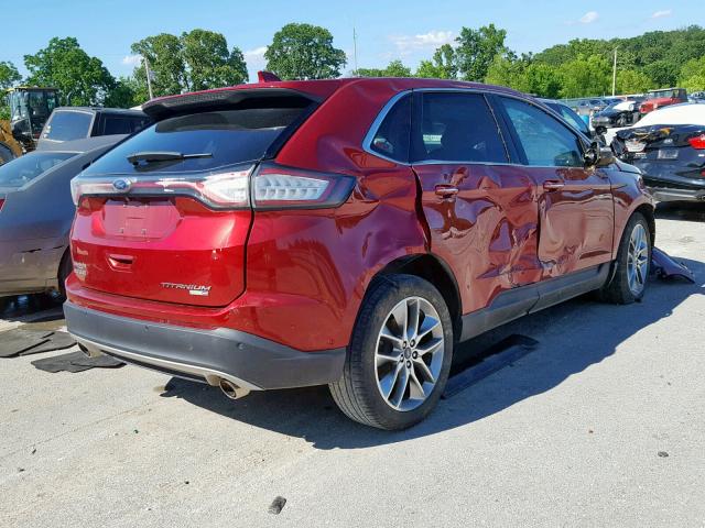 2FMPK4K94FBB55259 - 2015 FORD EDGE TITAN RED photo 4