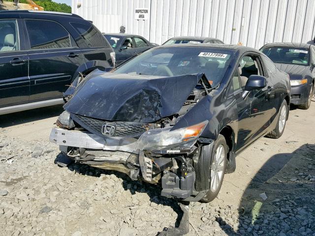 2HGFG3B06CH504963 - 2012 HONDA CIVIC EXL BLACK photo 2