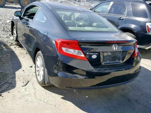 2HGFG3B06CH504963 - 2012 HONDA CIVIC EXL BLACK photo 3