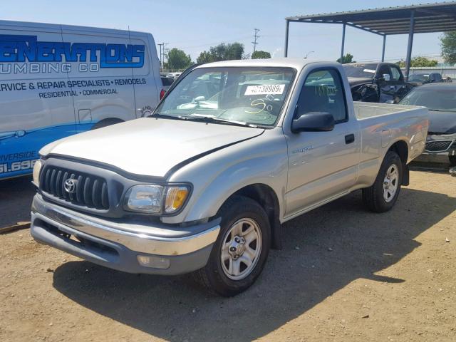 5TENL42N44Z353358 - 2004 TOYOTA TACOMA SILVER photo 2